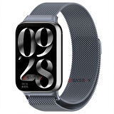 Sneezy Xiaomi Mi Band 8 Pro Uyumlu Woven Wire Tasarım Metal Hasır Kordon