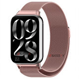 Sneezy Xiaomi Mi Band 8 Pro Uyumlu Woven Wire Tasarım Metal Hasır Kordon