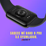 Sneezy Xiaomi Mi Band 8 Pro Uyumlu Woven Wire Tasarım Metal Hasır Kordon