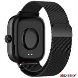 Sneezy Xiaomi Redmi Watch 4 Uyumlu Woven Wire Tasarım Metal Hasır Kordon