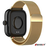 Sneezy Xiaomi Redmi Watch 4 Uyumlu Woven Wire Tasarım Metal Hasır Kordon