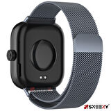 Sneezy Xiaomi Redmi Watch 4 Uyumlu Woven Wire Tasarım Metal Hasır Kordon