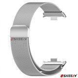 Sneezy Xiaomi Redmi Watch 4 Uyumlu Woven Wire Tasarım Metal Hasır Kordon