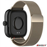 Sneezy Xiaomi Redmi Watch 4 Uyumlu Woven Wire Tasarım Metal Hasır Kordon