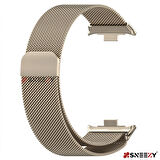 Sneezy Xiaomi Redmi Watch 4 Uyumlu Woven Wire Tasarım Metal Hasır Kordon