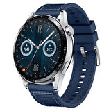 Huawei Watch GT3 Elite-Active 46mm-GT3 Pro-GT3 Se 22mm Uyumlu Dikiş Desenli Dokuma Silikon Kordon