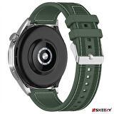 Sneezy Xiaomi Redmi Watch 3 Active İle Uyumlu Dikiş Desenli Dokuma Silikon Kordon