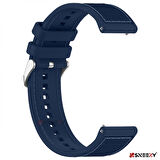 Sneezy Huawei Watch GT Runner-Sport 46mm- GT2 E 22mm Uyumlu Dikiş Desenli Dokuma Silikon Kordon