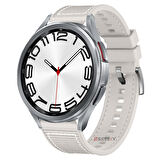 Sneezy Samsung Galaxy Watch 5 Pro R-920 İle Uyumlu 20mm Dikiş Desenli Dokuma Silikon Kordon