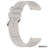 Sneezy Samsung Galaxy Watch 5 Pro R-920 İle Uyumlu 20mm Dikiş Desenli Dokuma Silikon Kordon