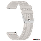 Sneezy Samsung Galaxy Watch 5 Pro R-920 İle Uyumlu 20mm Dikiş Desenli Dokuma Silikon Kordon