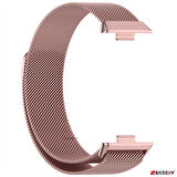 Huawei Watch Fit 3 Uyumlu Paslanmaz Hasır Örgü Metal Milano Kordon Strap