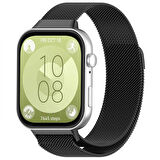 Huawei Watch Fit 3 Uyumlu Paslanmaz Hasır Örgü Metal Milano Kordon Strap