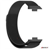 Huawei Watch Fit 3 Uyumlu Paslanmaz Hasır Örgü Metal Milano Kordon Strap