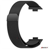 Huawei Watch Fit 3 Uyumlu Paslanmaz Hasır Örgü Metal Milano Kordon Strap