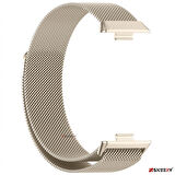 Huawei Watch Fit 3 Uyumlu Paslanmaz Hasır Örgü Metal Milano Kordon Strap