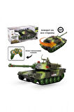 Kumandalı Büyük Boy Şarjlı Tank – 32 cm, Sesli, Işıklı ve 360° Dönüşlü RC Oyuncak