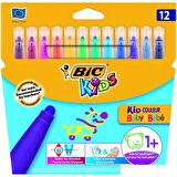 BIC Kids Kid Couleur Baby Keçeli Boya Kalemi, 12'li Kutu