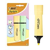 Bic Marking Flat Fosforlu Kalem Pastel Sarı-Yeşil 2 Li