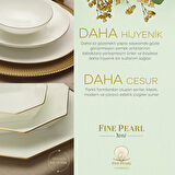 Karaca Fine Pearl Extra Chanak 62 Parça 12 Kişilik Yemek Takımı Gold