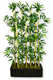 Bambu Seperatör 7 Adet Bambu Yoğun Yaprak 120 Cm ( 54x20x120)