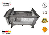 Holmer Maxi Comfort Coolstyle (Anne Yanı) Cibinlikli Deluxe Oyun Parkı/Anne Yanı 70x110cm Gri