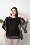 Büyük Beden Sİyah Bluz 30A-2557