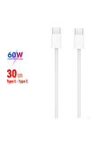 Kısa 30cm TYPE C Şarj Kablosu 60W HIZLI Type-C Girişli Samsung Telefon Uyumlu Type C to Type C