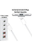 Kısa 30cm iPhone Şarj Kablosu TYPE C Lightning HIZLI iPhone 14 13 12 11 Uyumlu