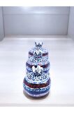 Sharp & Art Özel Ve Detaylı El Işlemesi 3'lü Çini Nar Takımı...(12-10-8 CM)