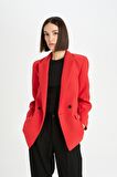 Oversize Fit Ceket Yaka Blazer Ceket