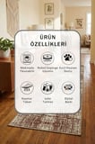 Girdap Krem Kahve Yıkanabilir Kaymaz Taban Dijital Baskılı Yolluk Halı