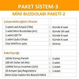 Güneş Enerjisi Bağ Evi Solar Paketi 1200W Sinüs İnverter 170W Güneş Paneli 100Ah Jel Akü PKT3