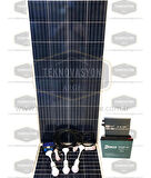 170 Watt Güneş Paneli Tv Aydınlatma Paketi Solar Paket