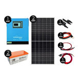 Güneş Enerjisi Solar Paketi 3kva İnverter 450 watt Güneş Paneli 150 Amper Jel Akü