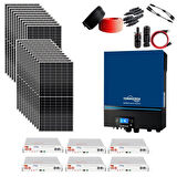 Teknovasyon Arge Güneş Enerjisi Solar Paketi 11kva İnverter 550 watt Güneş Paneli 48V 50 Amper Lityum Akü