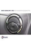Dacia Logan Krom Havalandırma Çerçevesi 4 Parça 2004-2012 Paslanmaz Çelik