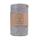 Makrome Sim Cord 2 MM Gümüş