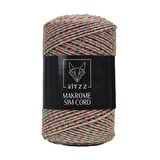 Makrome Sim Cord 2 MM Açık Gökkuşağı