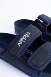 Aryan Erkek Terlik Yumuşak Sünger Keten Görünüm Kumaş Süet Anatomik Comfort Eva Taban-Rocky