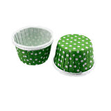 Cupcake Kalıbı Büyük Boy 62*40 Mm (50 Adet)  Puantiyeli  Yeşil