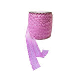 Kurdela Dantelli Çift 2 Katlı 5 Cm (10 Metre)  Pembe
