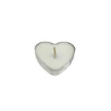 Kalp Tealight Mum Kalp Modeli (50 Adet)  Beyaz
