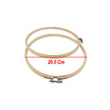 Ahşap Kasnak Natural Nakış Elİşi Kasnağı Vidalı Model NO6 20.5 CM