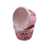 Cupcake Kalıbı Orta Boy 50*39 Mm DESENLİ (50 Adet)  Pembe Mutfak Desenli