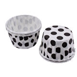 Cupcake Kalıbı Küçük Boy 44*35 Mm (100 Adet)  Puantiyeli  Beyaz