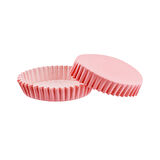Cupcake Kalıbı Pet Kapsül Oval Model Düz Renk (100 Adet) F11  Pembe