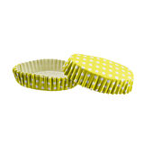 Cupcake Kalıbı Pet Kapsül Oval Model Kek Kalıbı (100 Adet) F11  Puantiyeli  Sarı