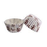 Cupcake Kalıbı Pet Kapsül  Kek Kalıbı 48X34 MM (100 Adet)  Sarmaşık Desenli