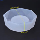 Epoksi Silikon Kalıp Küllük Kalıbı Kristal  Model 13.5 CM